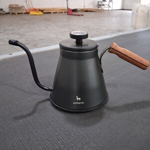 Black Gooseneck Kettle Ampato Pour Over with Thermometer